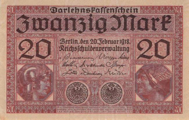 20 Mark Serie N ro 55 1918